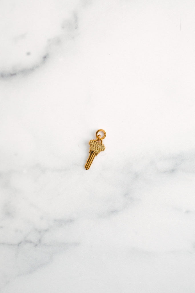 Golden Key Charm - Elizabeth Cole Jewelry