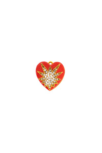 Puffy Heart Charm - Elizabeth Cole Jewelry