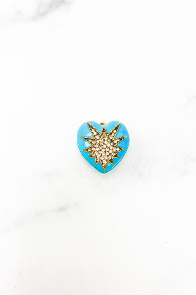 Puffy Heart Charm - Elizabeth Cole Jewelry